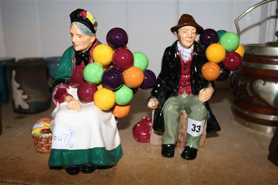 Royal Doulton Balloon Man & Lady